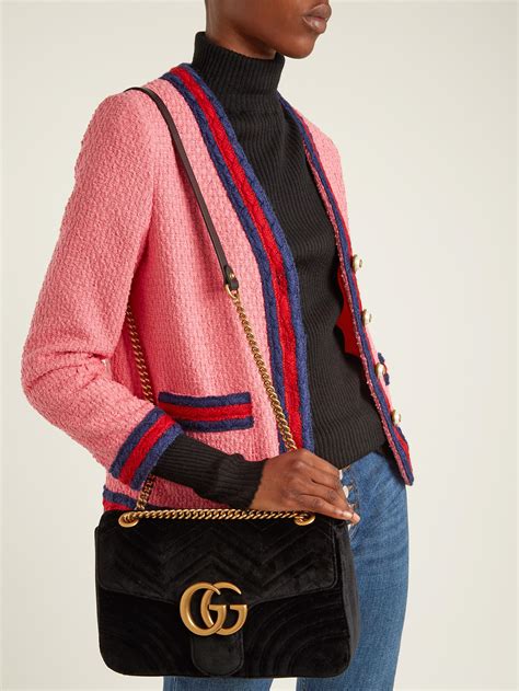 Gucci crossbody velvet bag